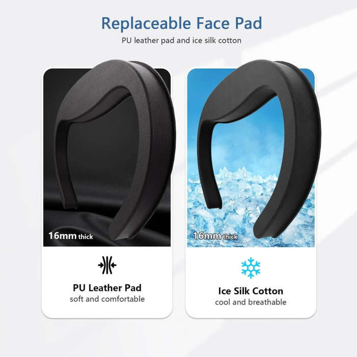 AMVR Q3FC1 For Quest3 Mask Ice Silk Breathable Leather Material(Mask+1 Ice Silk)