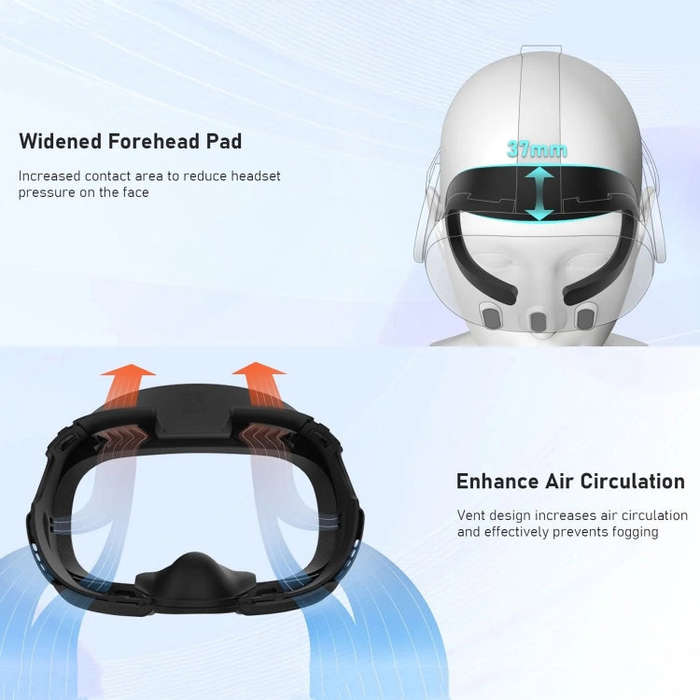 AMVR Q3FC1 For Quest3 Mask Ice Silk Breathable Leather Material(Mask+1 Ice Silk)