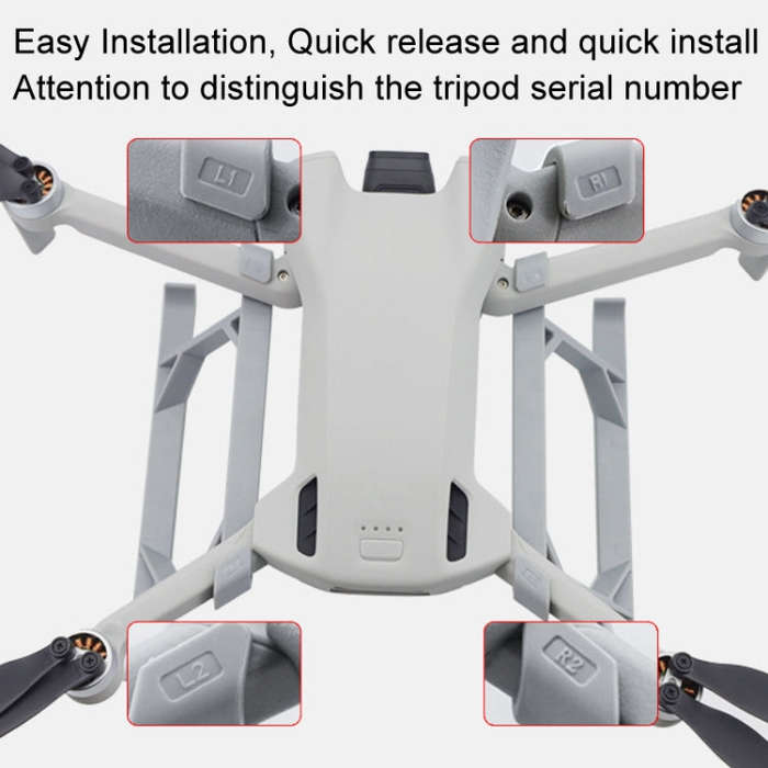 For DJI Mini 3 / Mini 3 Pro 1pair Height Increase Kickstand Landing Gear Propeller Protective Cover