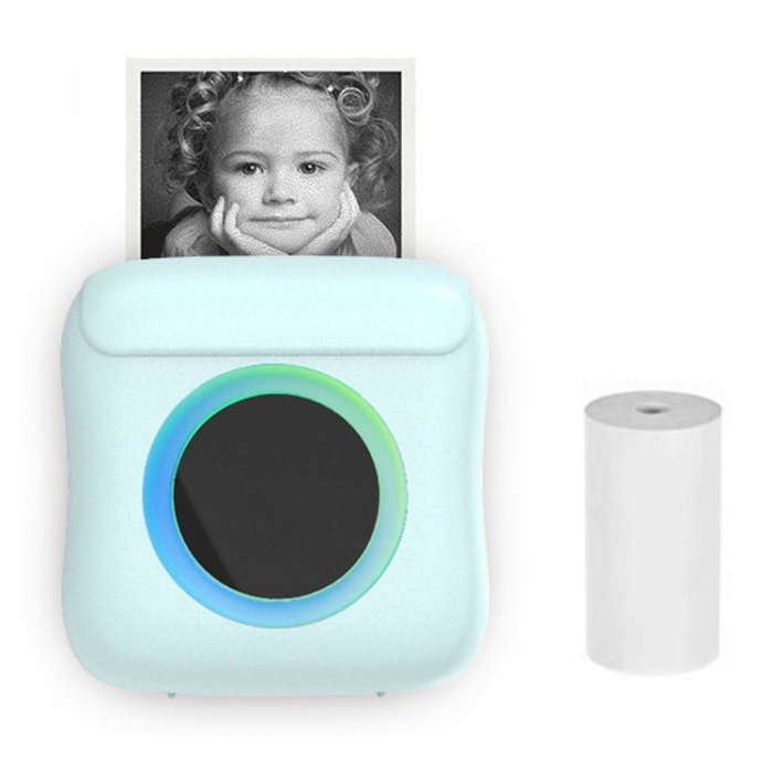 C22 Colorful Ambient Light Portable Mini Inkless Thermal Bluetooth Printer Error Question Label P...