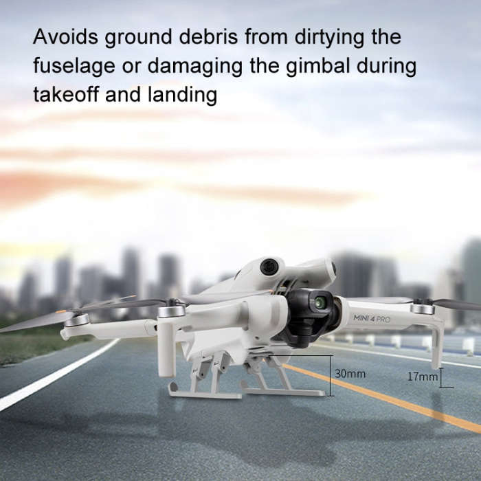For DJI Mini 4 Pro Landing Gear Base Gimbal Protector Folding Booster Kickstand