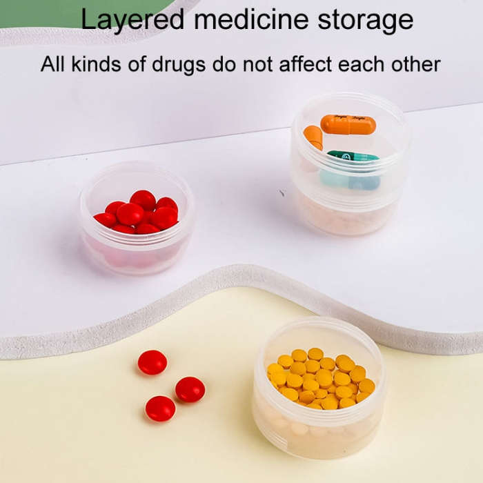 Portable 4 In 1 Mini Pill Box Multifunctional Cutting And Dispensing Device(Pink)