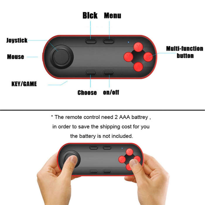 Smart Wireless Bluetooth Gamepad Controller 3D VR Virtual Reality Glasses Joystick Remotes Compat...