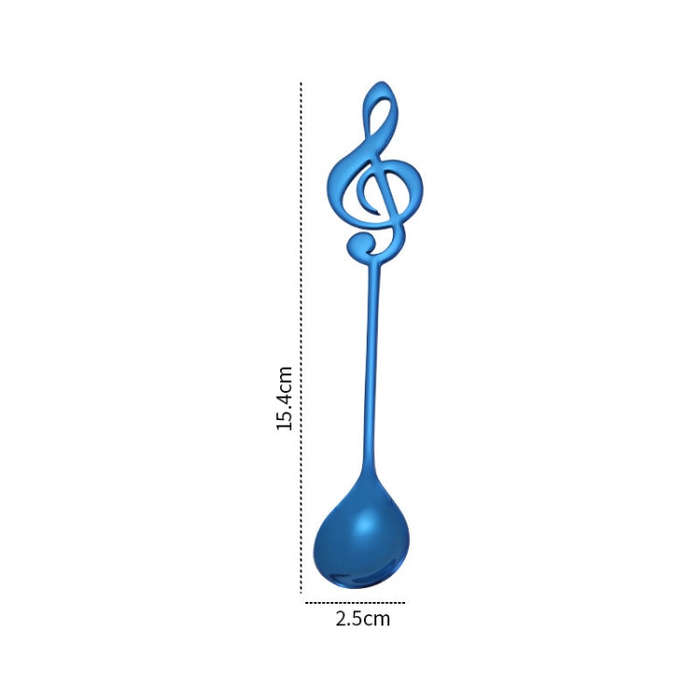 Creative Musical Note Spoon Coffee Stirring Scoop Stainless Steel Titanium Music Bar Spoon Gift S...