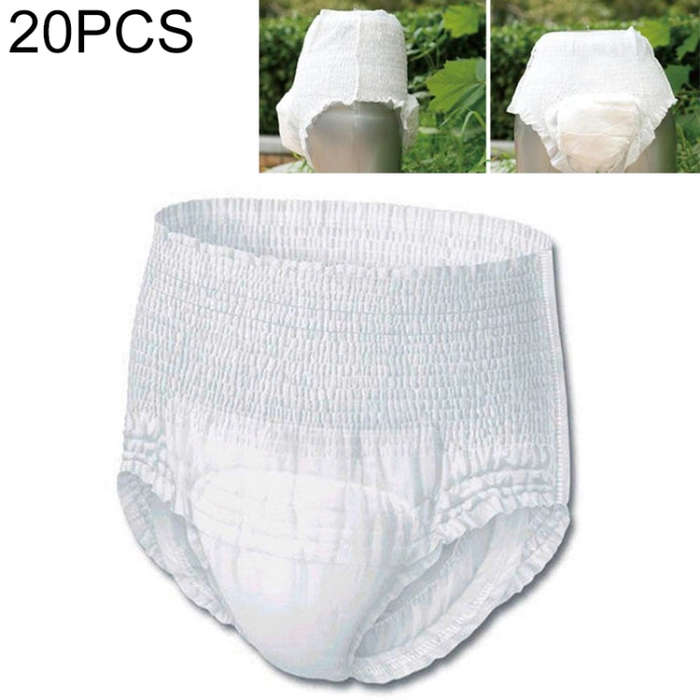 20 PCS Adult and Elderly Underpants Elastic Diapers, Size:XL