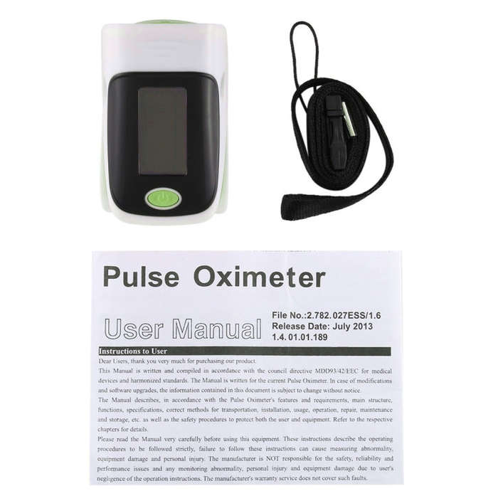 AB-80 Precision Finger Pulse Oximeter Blood Oxygen Monitor(Green)