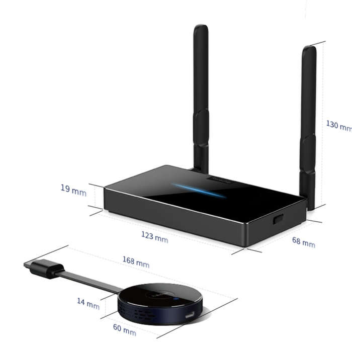 Z1 Wireless HDMI Screen Display Dongle Receiver + Transmitter Kit(Black)