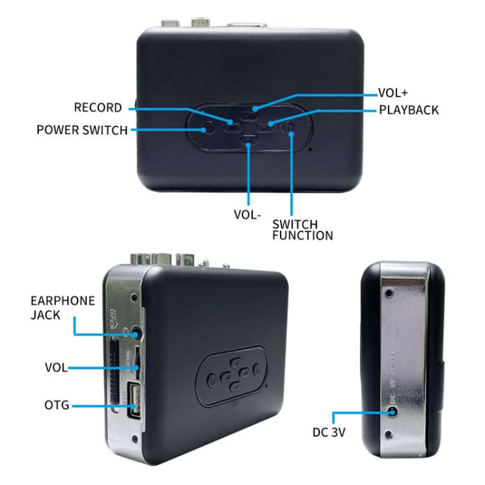 306U Standalone Cassette to MP3 Converter Tape Player