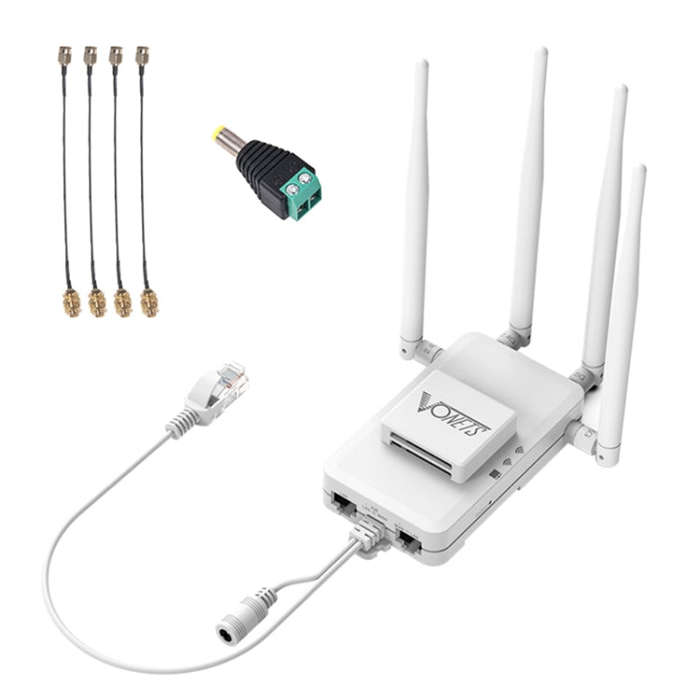 VONETS VAR1200-H 1200Mbps Wireless Bridge External Antenna Dual-Band WiFi Repeater, With 4 Antenn...