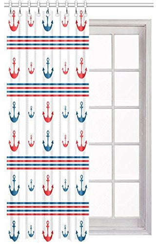 Anchors Design Blackout Window Curtains - 2 Drops