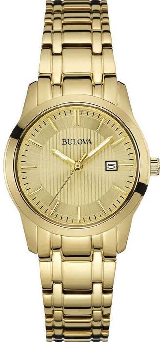 Authentic BULOVA Gold Tone Stainless Steel Ladies Watch