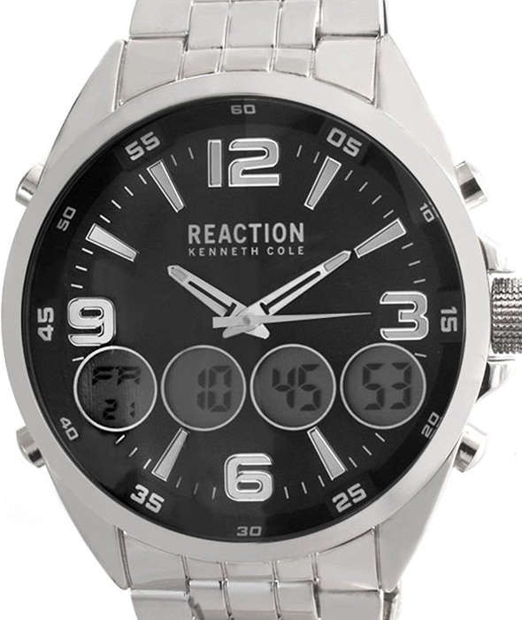 Authentic KENNETH COLE Reaction Stainless Steel Oversized Mens Watch