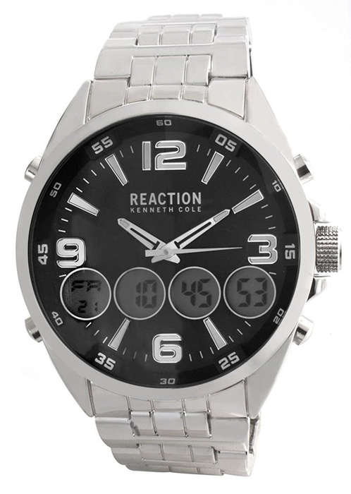 Authentic KENNETH COLE Reaction Stainless Steel Oversized Mens Watch