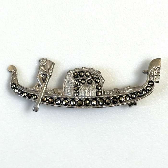 Vintage Silver Gondola Brooch
