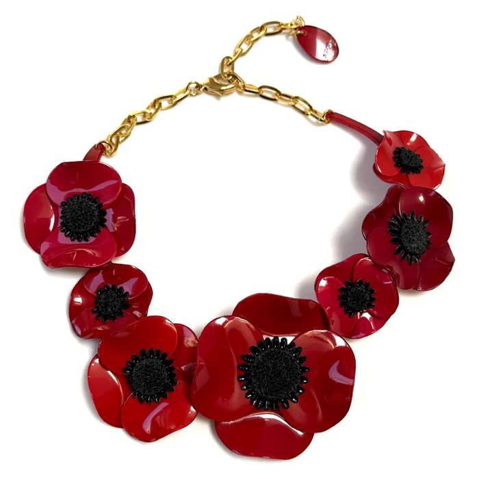 Large Cilea Bijoux Paris Anemone Necklace
