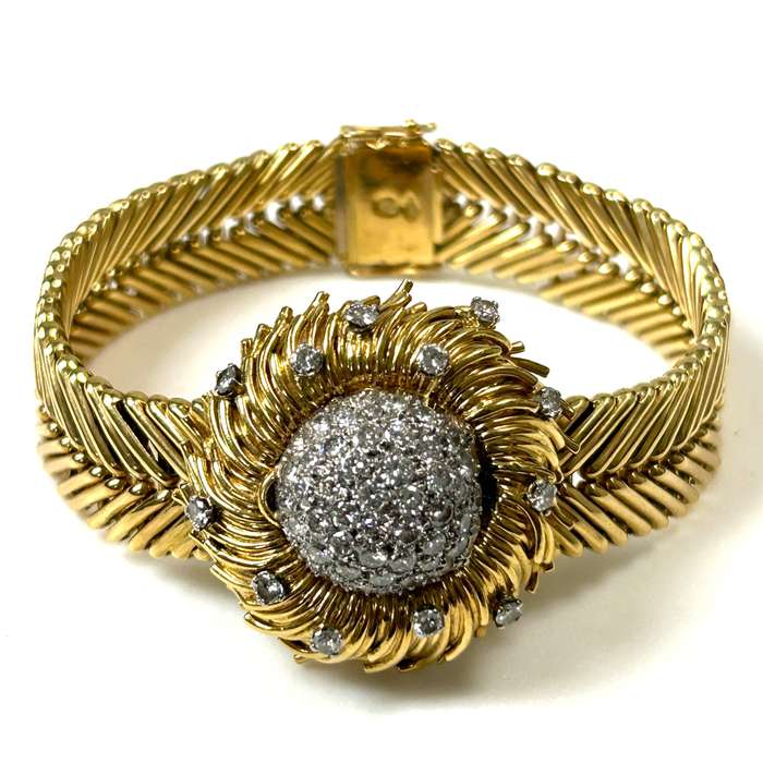 Vintage 18ct Gold and Diamond Movado Dress Watch