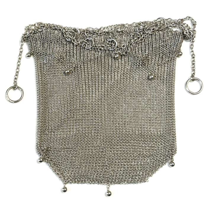 Antique Sterling Silver Mesh Drawstring Purse