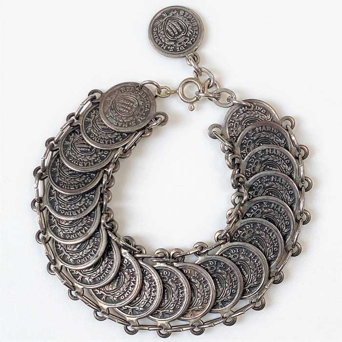 Vintage San Marino Coin Bracelet