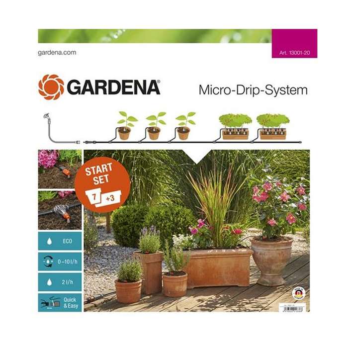GARDENA - Micro-Drip Start Set for Flower Pots - Medium