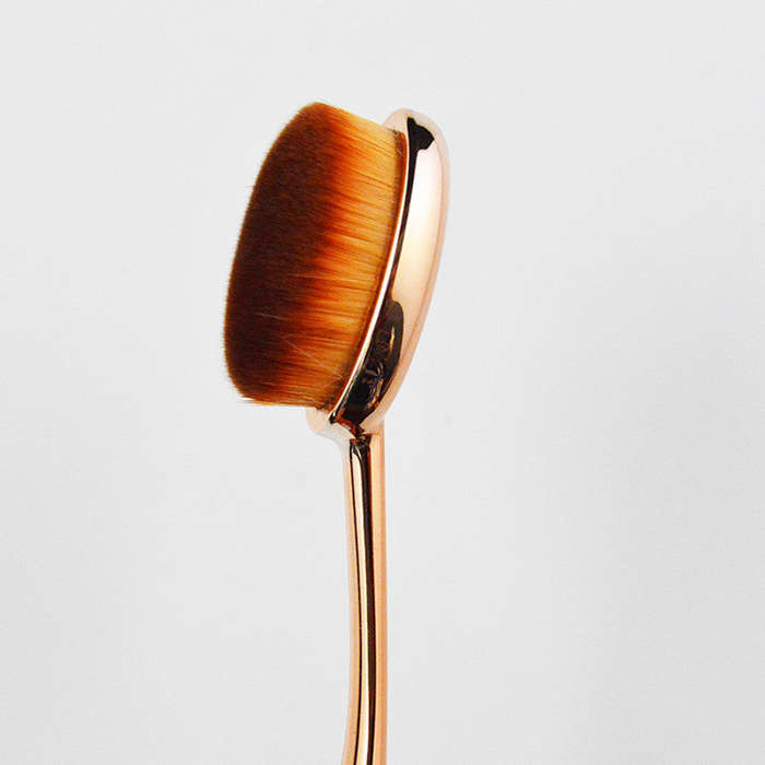 Toothbrush Shape Super Fine Hair Foundation Makeup Brush 1pc - Gold (4.5cm head)
