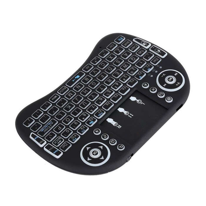 Mini Wireless BackLit Keyboard & Mouse Combo - Black