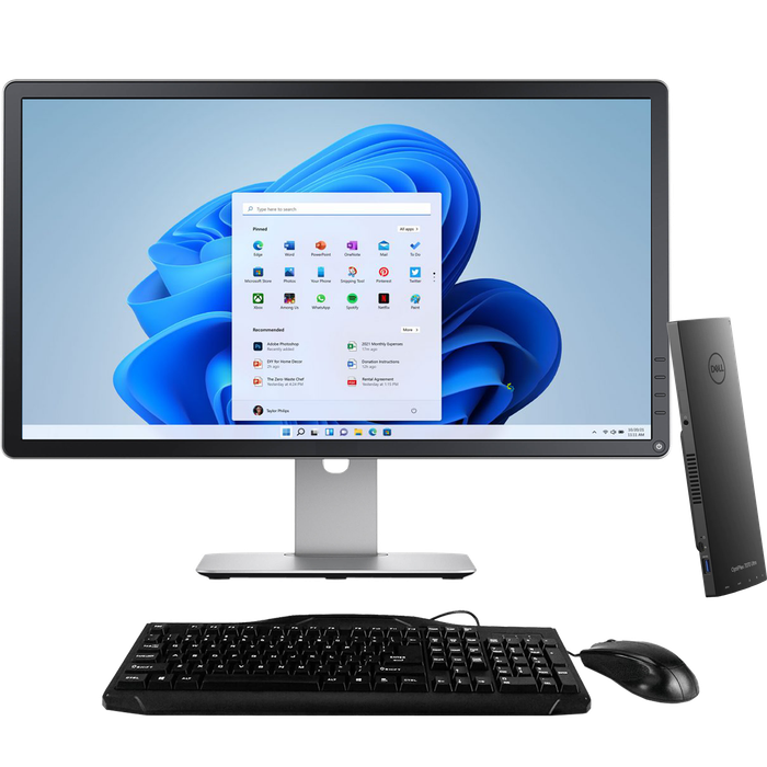 Dell OptiPlex 7070 Intel i7, 8th Gen Ultra Desktop PC with 16GB Ram + 20" Monitor