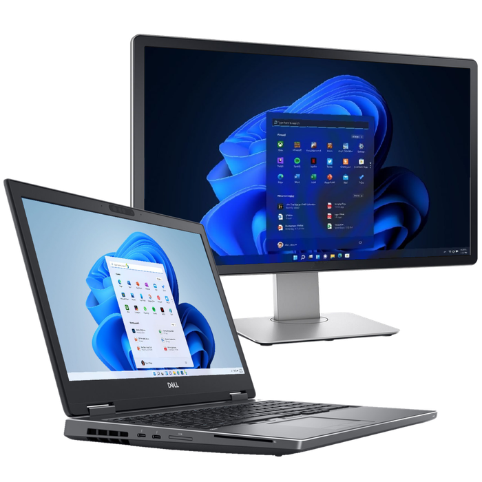 Dell Precision 7530 Intel i7, 8th Gen Laptop Workstation with Dedicated Graphics + Monitor