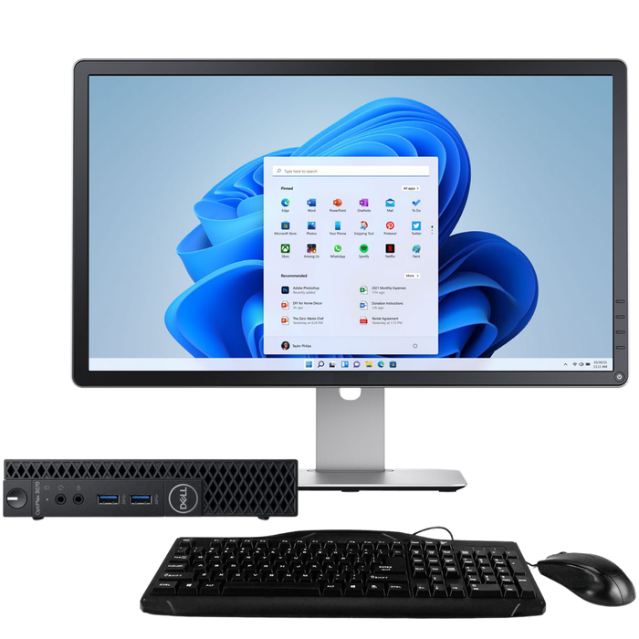 Dell OptiPlex 3070 Intel i5, 8th Gen USFF PC with 256GB SSD + 23" Monitor