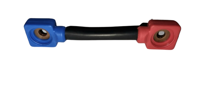 16mm2 Battery link with copper lugs - 8mm hole and plastic covers