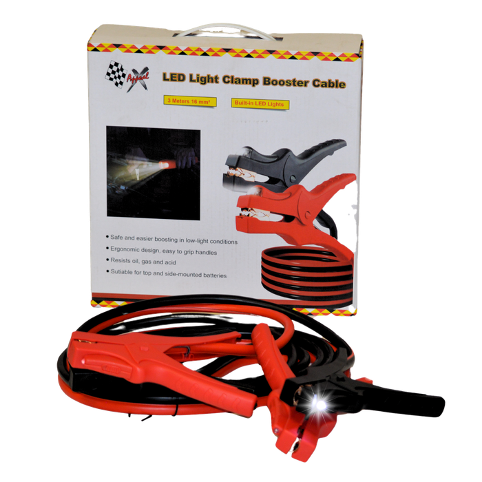 LED Light Clamp Booster Cable  3M (16mm²)