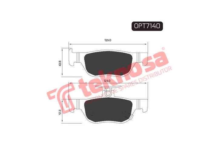 BRAKE PADS - OPT7140 (OPTIMA)