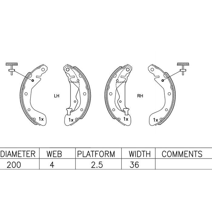 Brake Shoes - Ate1006Bs (Ate)