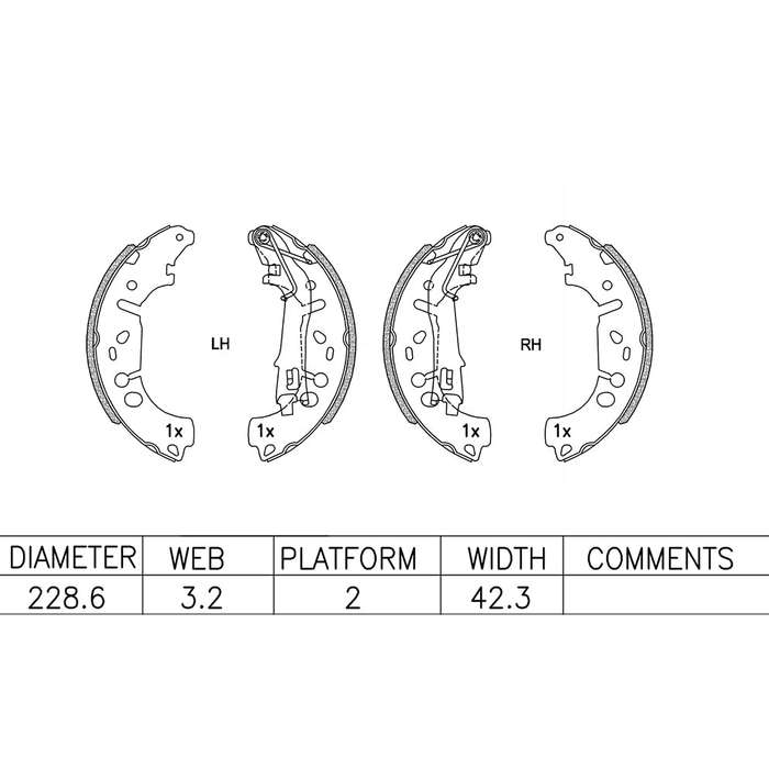 Brake Shoes - Ate1014Bs (Ate)