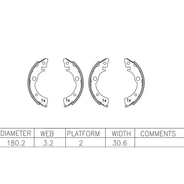Brake Shoes - Ate536Bs (Ate)