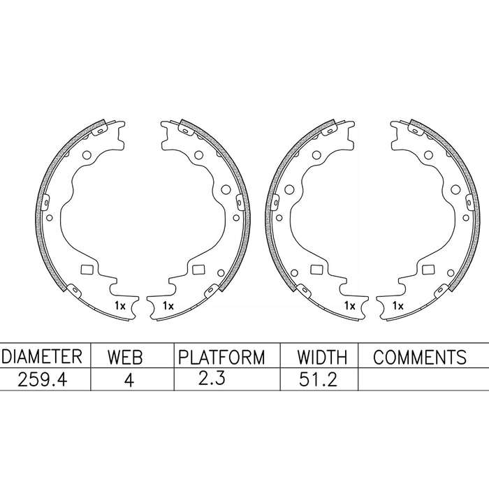 Brake Shoes - Ate550Bs (Ate)