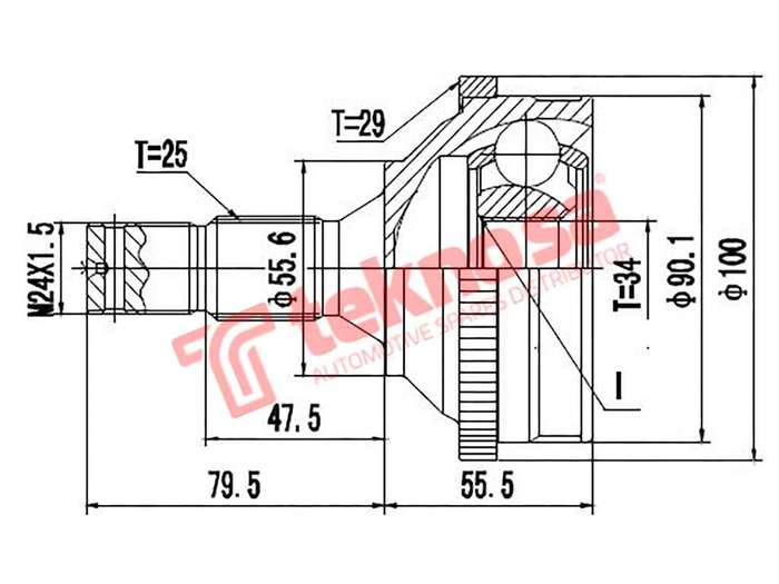 OUTER CV JOINT - CT5921A (TEKNOSA)