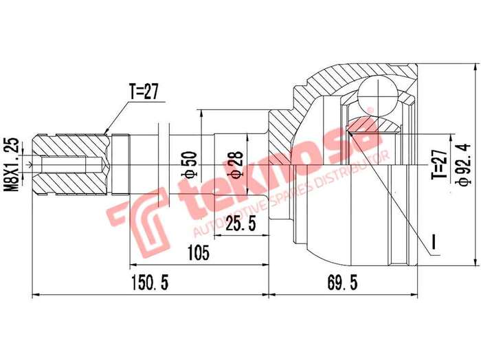 OUTER CV JOINT - NI5947 (TEKNOSA)