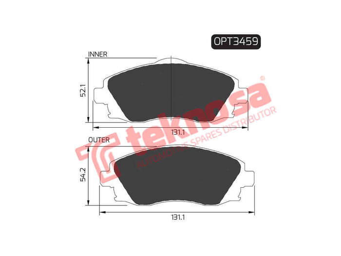 BRAKE PADS - OPT3459 (OPTIMA)