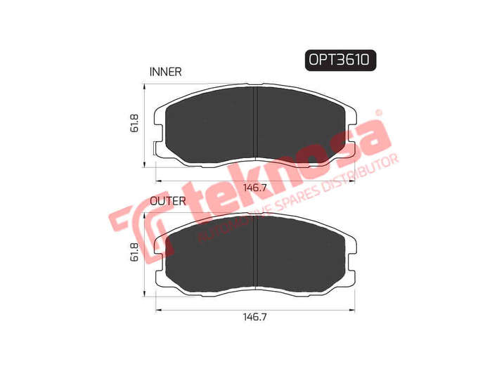 BRAKE PADS - OPT3610 (OPTIMA)