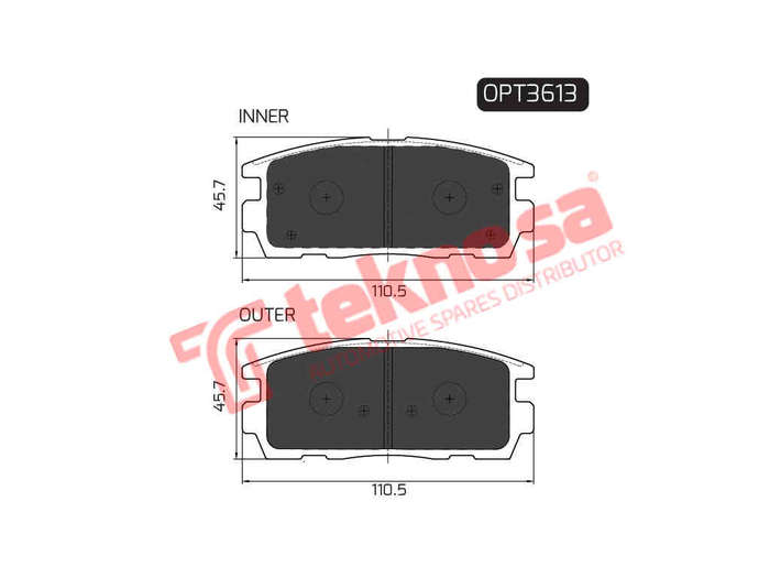 BRAKE PADS - OPT3613 (OPTIMA)