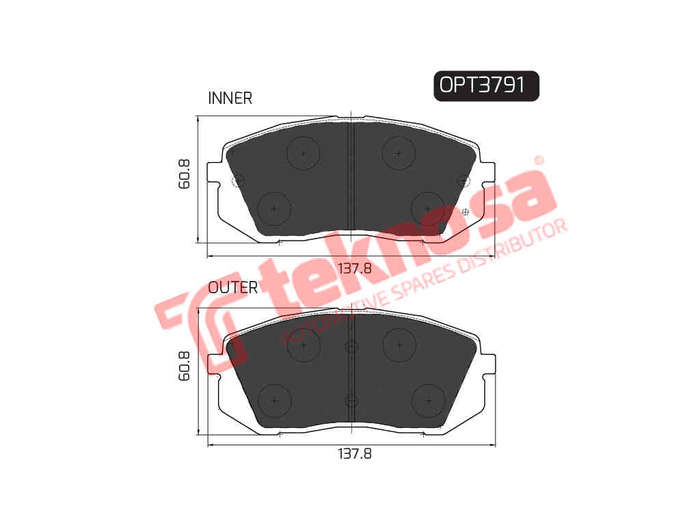 BRAKE PADS - OPT3791 (OPTIMA)