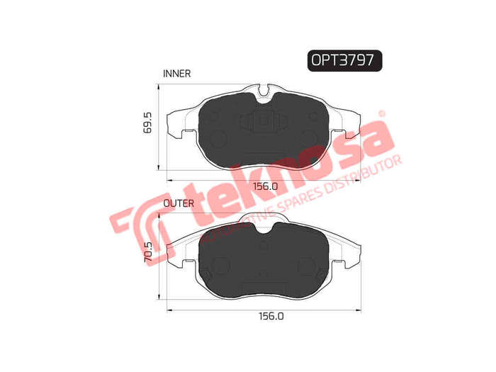 BRAKE PADS - OPT3797 (OPTIMA)