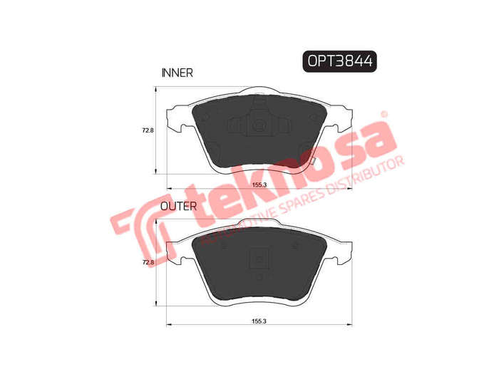 BRAKE PADS - OPT3844 (OPTIMA)