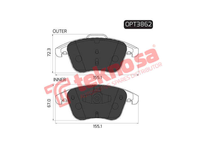 BRAKE PADS - OPT3862 (OPTIMA)