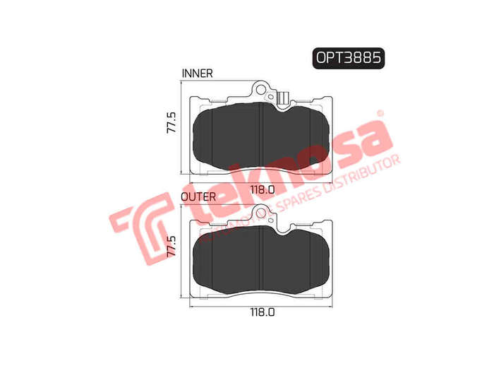 BRAKE PADS - OPT3885 (OPTIMA)