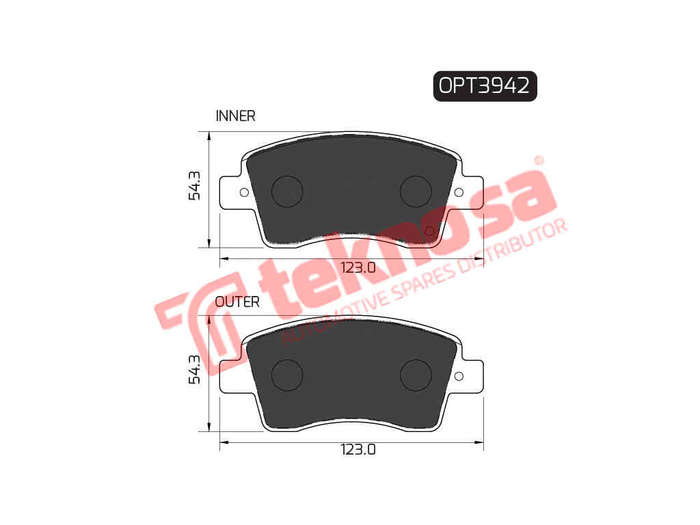 BRAKE PADS - OPT3942 (OPTIMA)