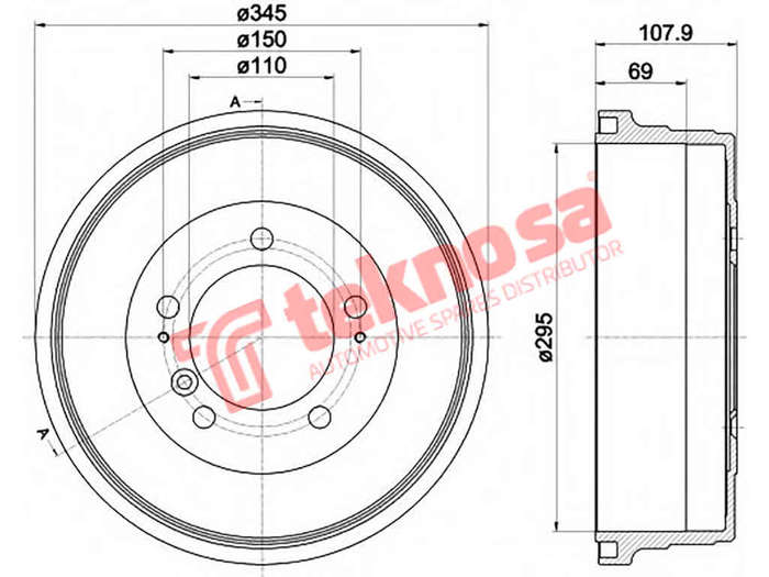 BRAKE DISC - TBD5355-K (OPTIMA)