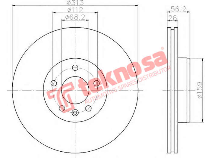 BRAKE DISC - TBD7086-D (OPTIMA)