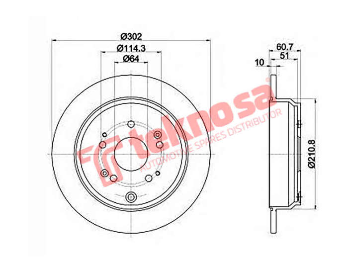 BRAKE DISC - TBD7127-D (OPTIMA)