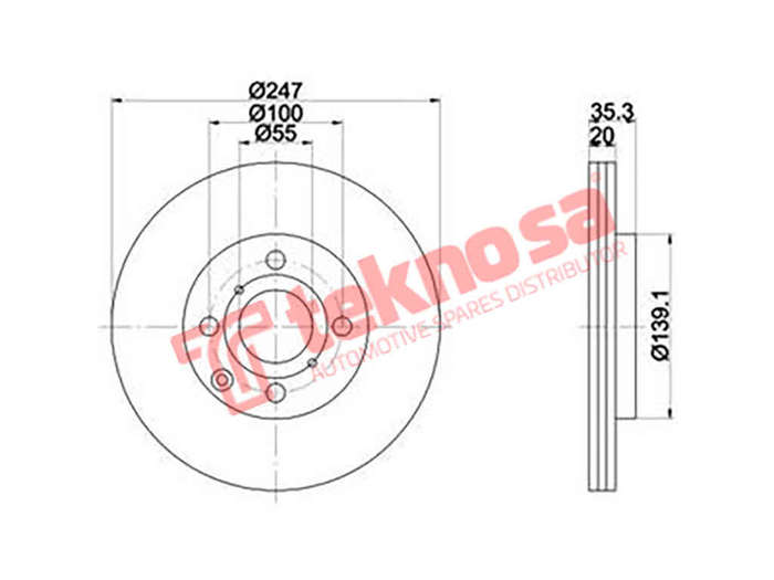 BRAKE DISC - TBD7158-D (OPTIMA)